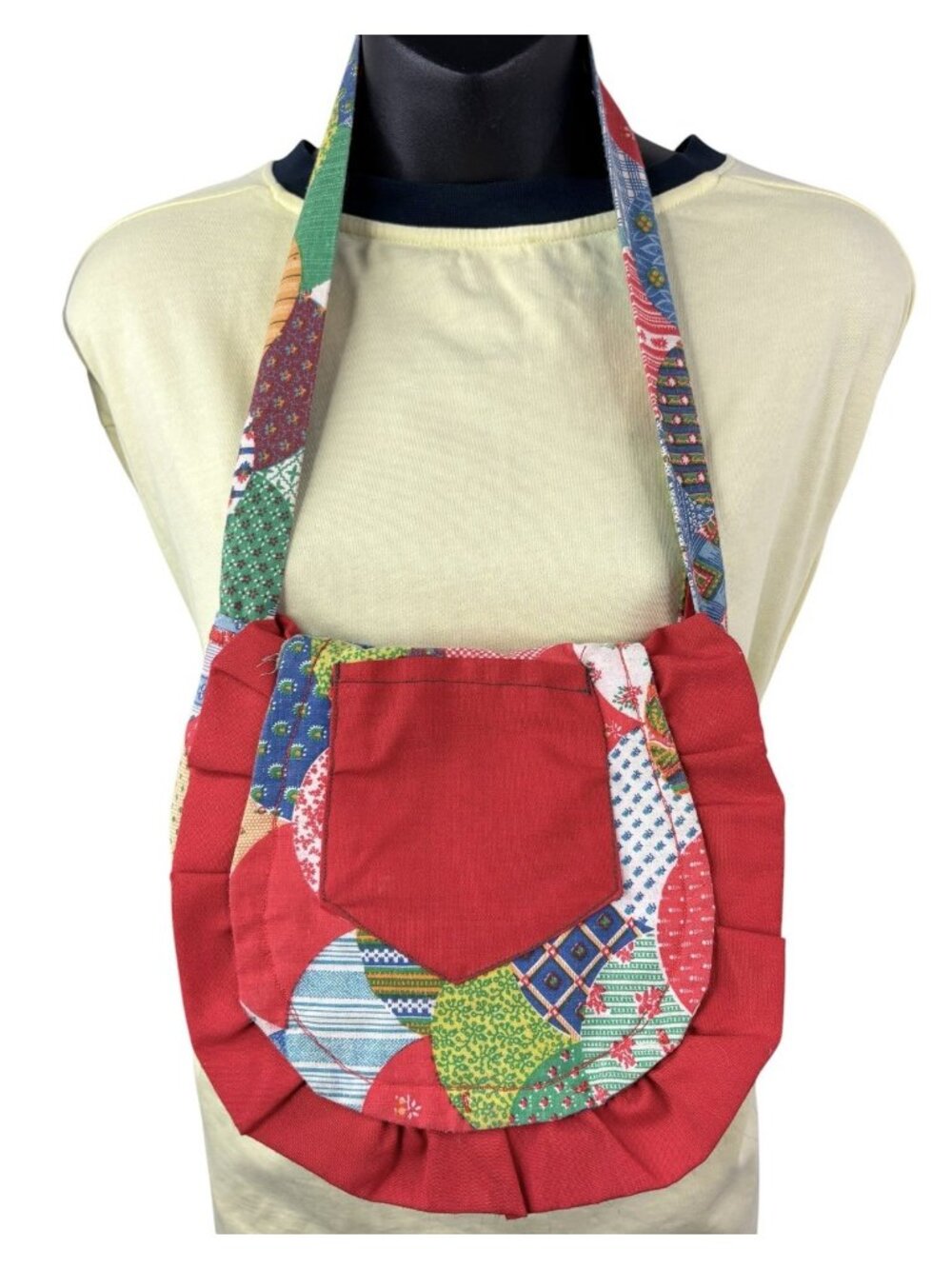60s Vintage Doll Core Handmade Patchwork Shoulder Bag Purse Women’s Colorful